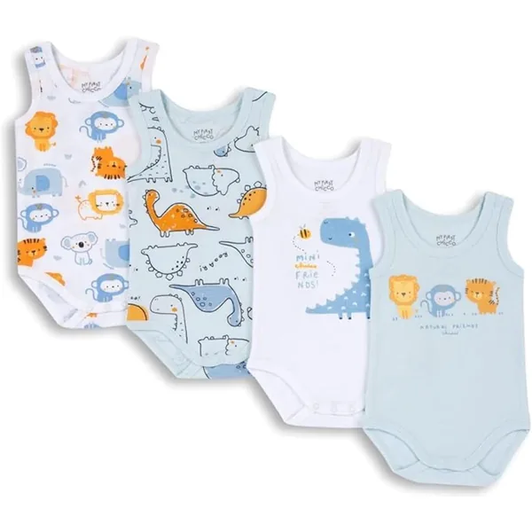 Pack de 4 bodies sem mangas em algodão Chicco