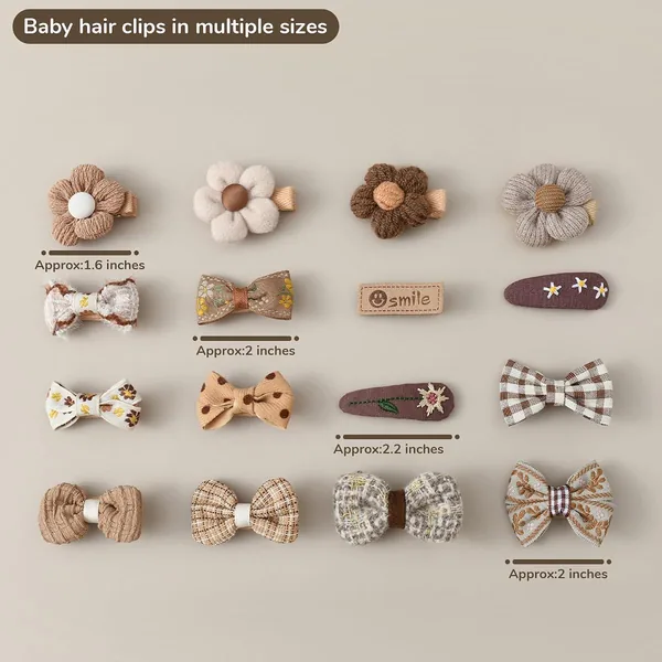Pack de 20 ganchos de cabelo com laço em cetim CHarmeFleur